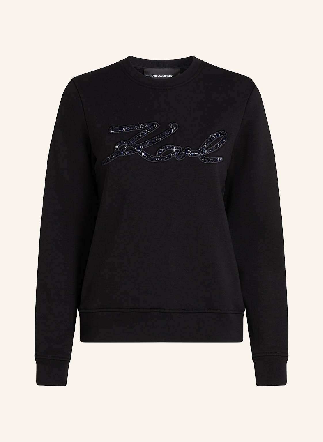 Свитшот с подписью karl из букле SWEATSHIRT MIT KARL-SIGNATUR AUS BOUCLE