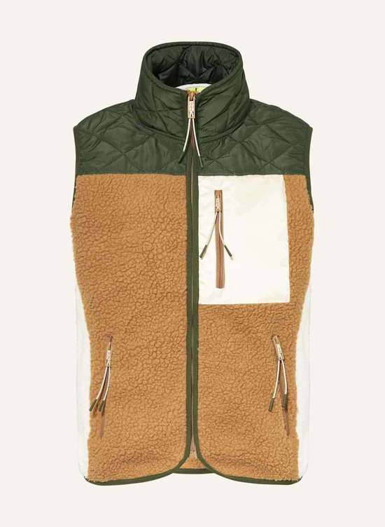 бежевый/кремовый/темно-зеленый