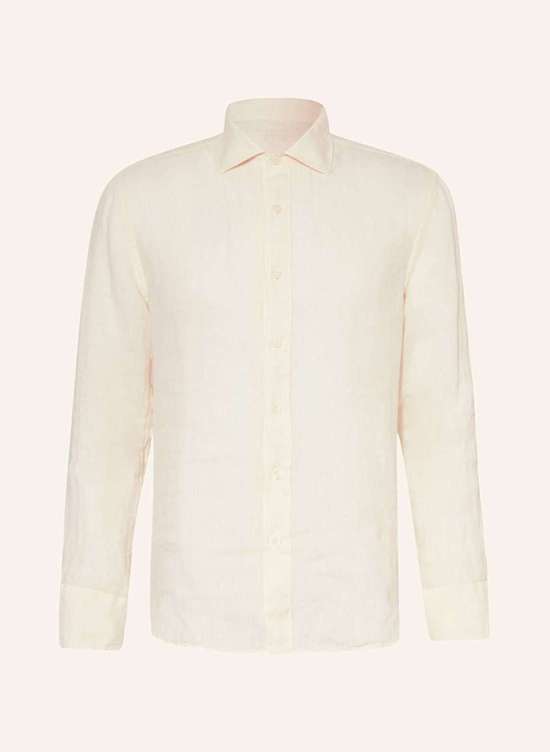 Льняная рубашка узкого кроя
