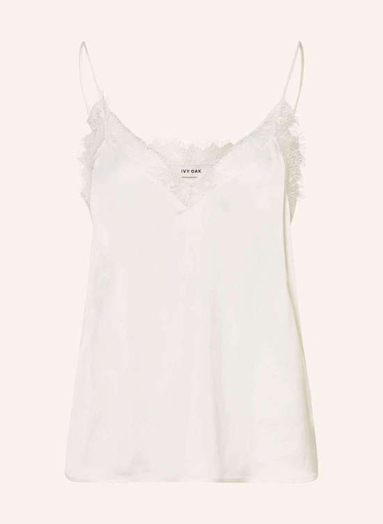 Атласный топ с кружевом ELAINA