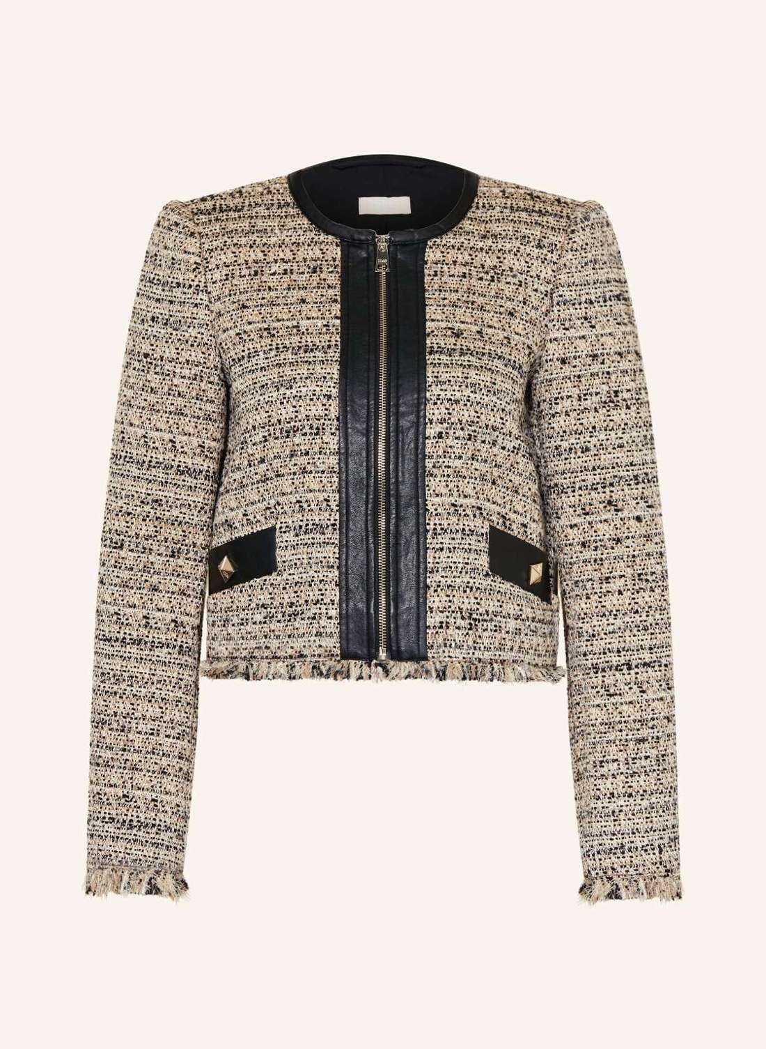 Жакет-букле из блестящей пряжи