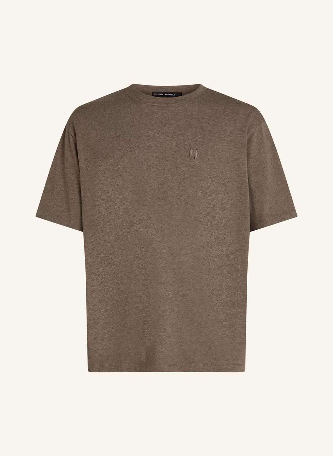KL MONOGRAM T-SHIRT AUS WOLLMISCHUNG