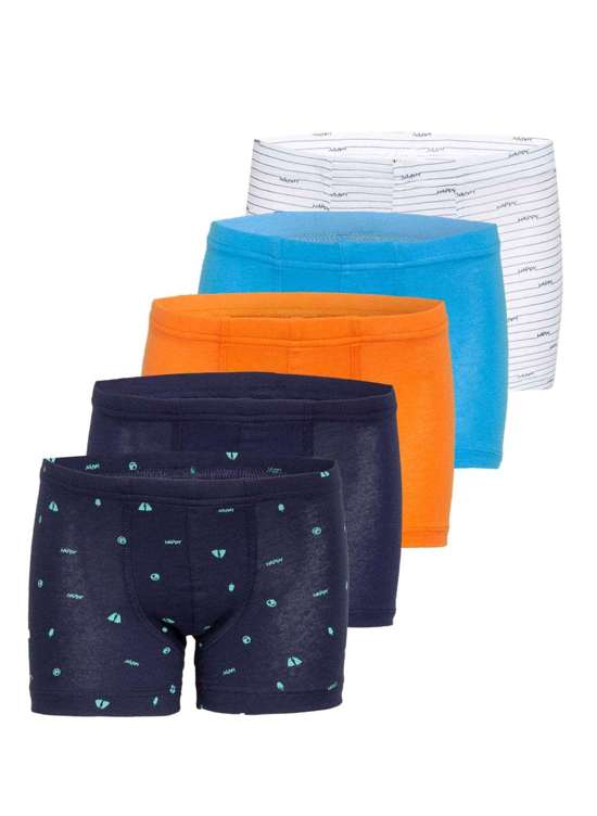 dunkelblau/ orange/ weiss