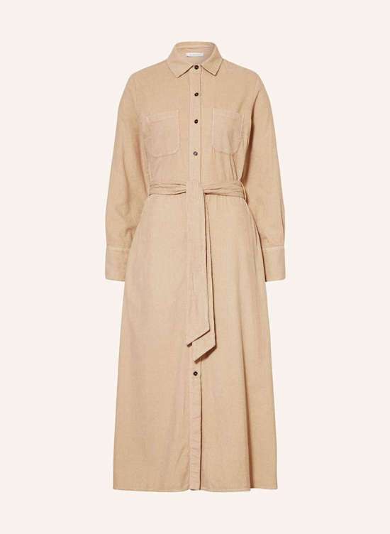 Вельветовое платье-рубашка