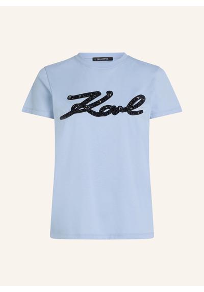 KARL-SIGNATUR-T-SHIRT MIT BOUCLE