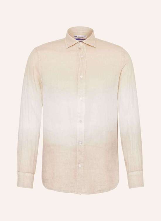 Льняная рубашка узкого кроя