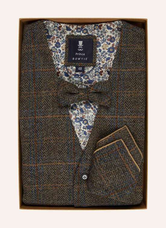 коричневый/синий/бежевый