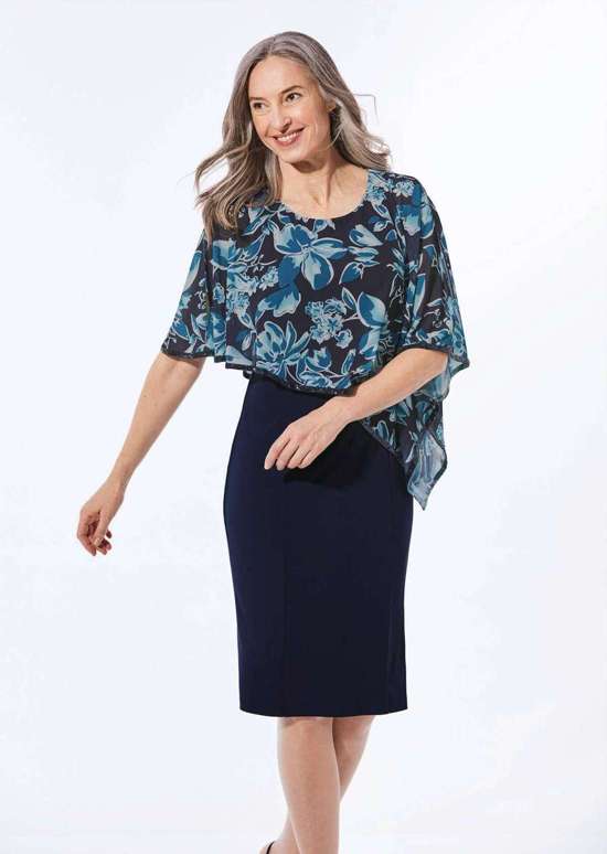 цв.морской волны / синий / в цветочек