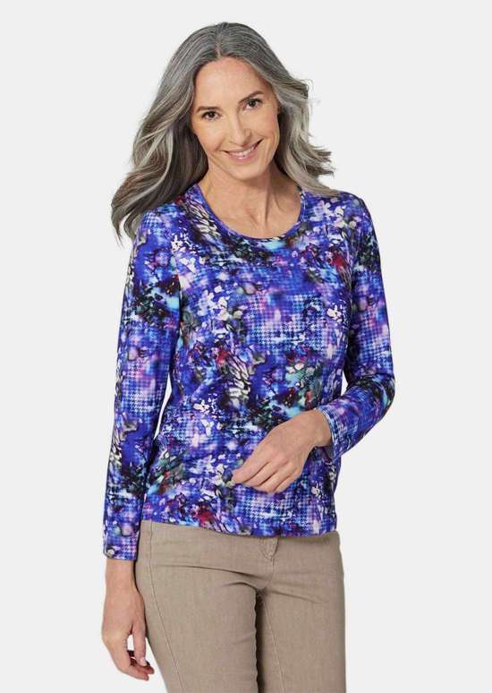 синий / узорчатый