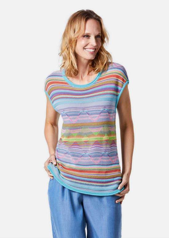 Удобный топ с комбинированным прочным дизайном.