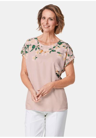 Воздушная шифоновая блузка с цветочным принтом