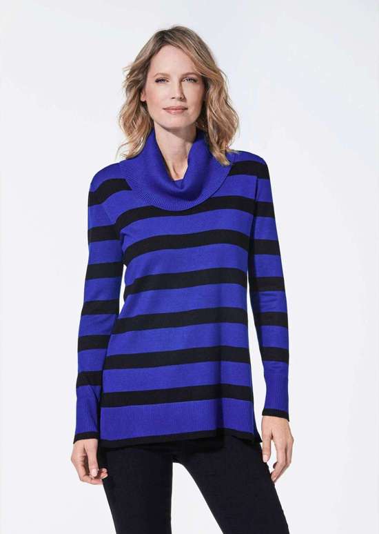 синий / черный  / в полоску