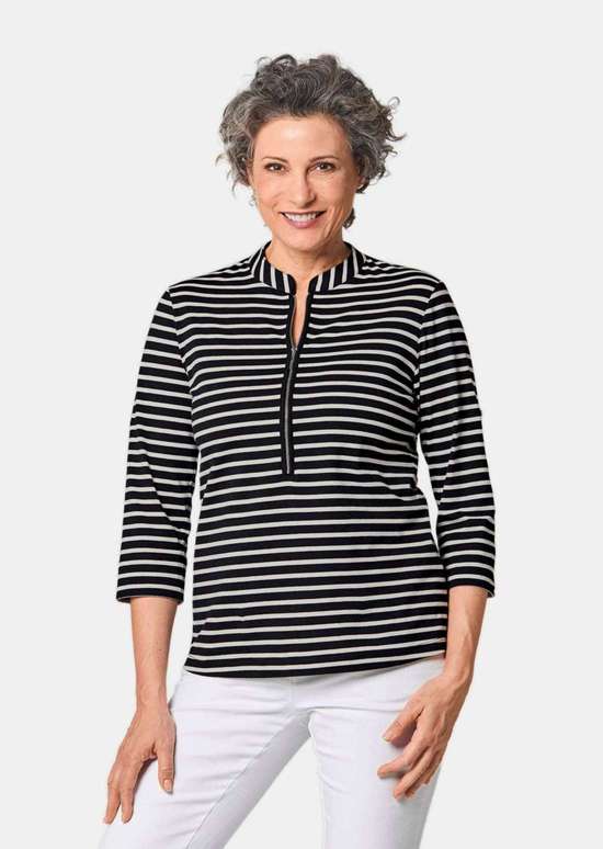 Длинная спортивная полосатая рубашка