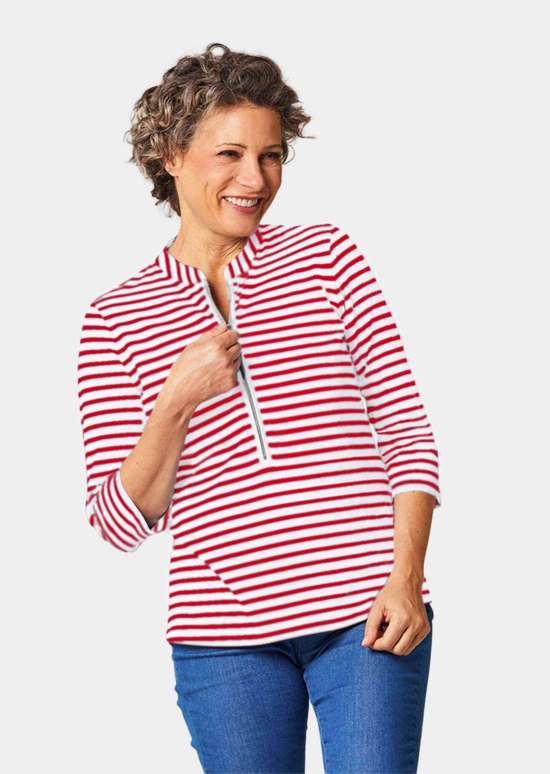 белый / красный / полосатый