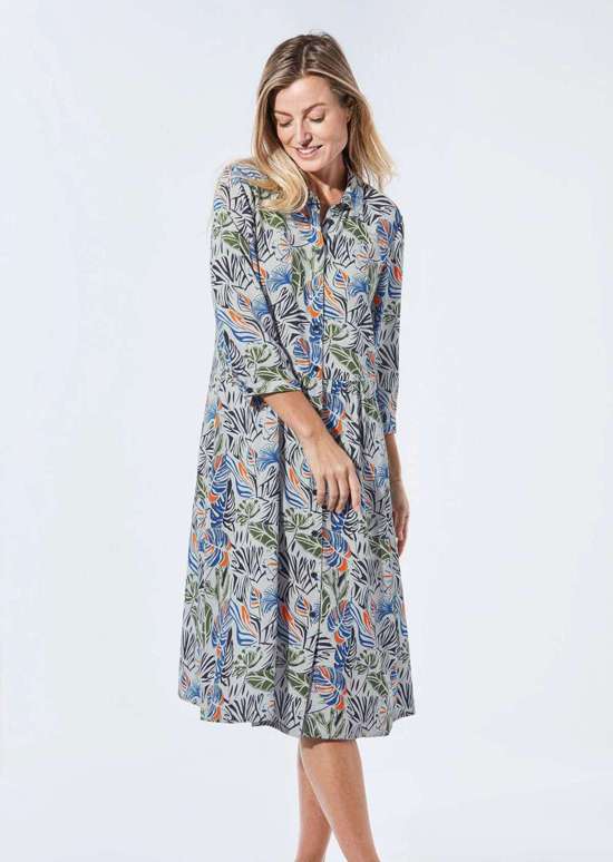 бежевый / синий / оранжевый / С рисунком