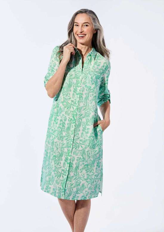 шалфей / белый / С рисунком