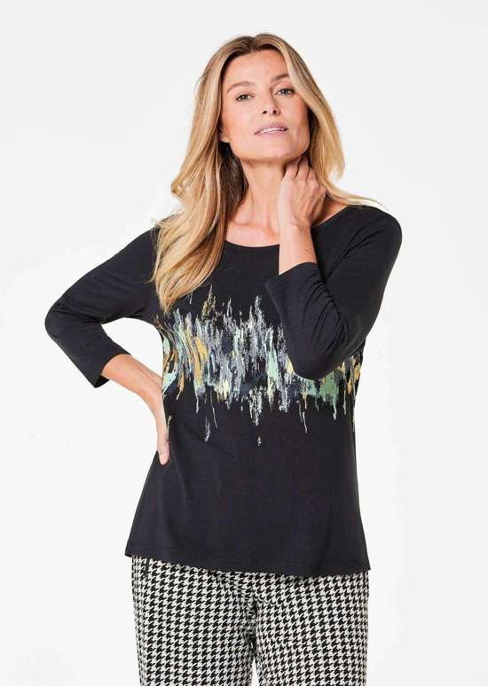 Рубашка с принтом и мерцающим эффектом