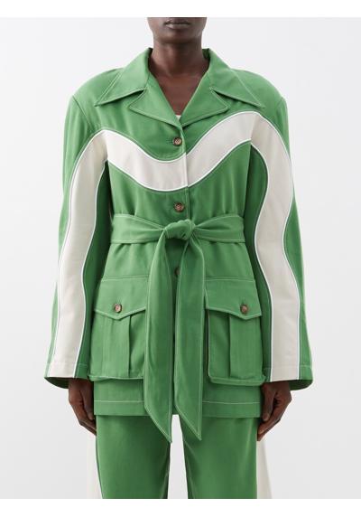 твиловый пиджак Lagos в полоску с поясом