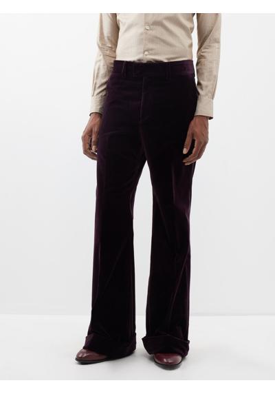 Костюмные брюки широкого кроя из мятого бархата Dario