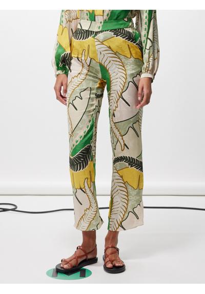 Santo Tomas брюки из шелкового жаккарда с принтом Jungle