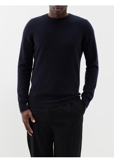 Кашемировый свитер приталенного кроя с круглым вырезом