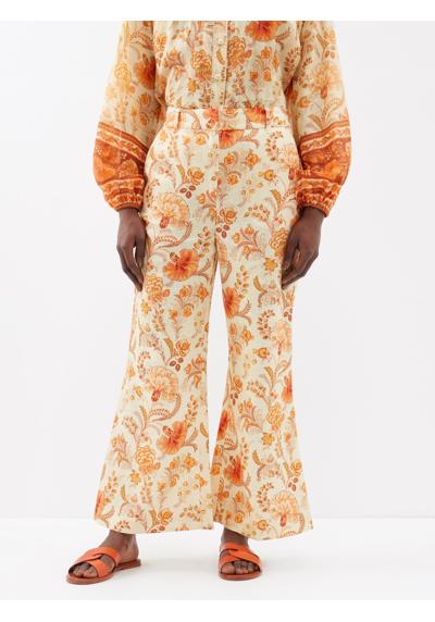 льняные брюки Junie с цветочным принтом