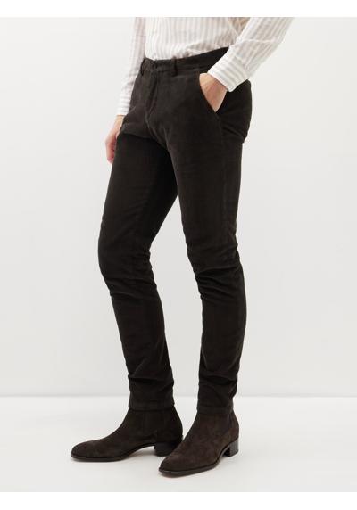 Вельветовые брюки чинос узкого кроя с плоской передней частью