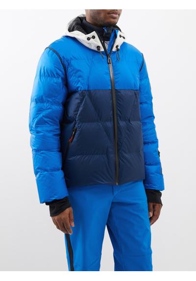 Стеганая лыжная куртка в стиле колор-блок