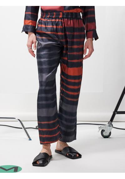 брюки Meila из шелка, окрашенного в цвет сибори