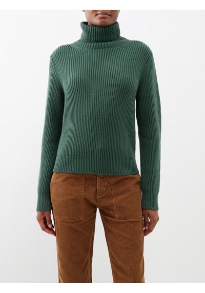 свитер в рубчик с высоким воротником Leona