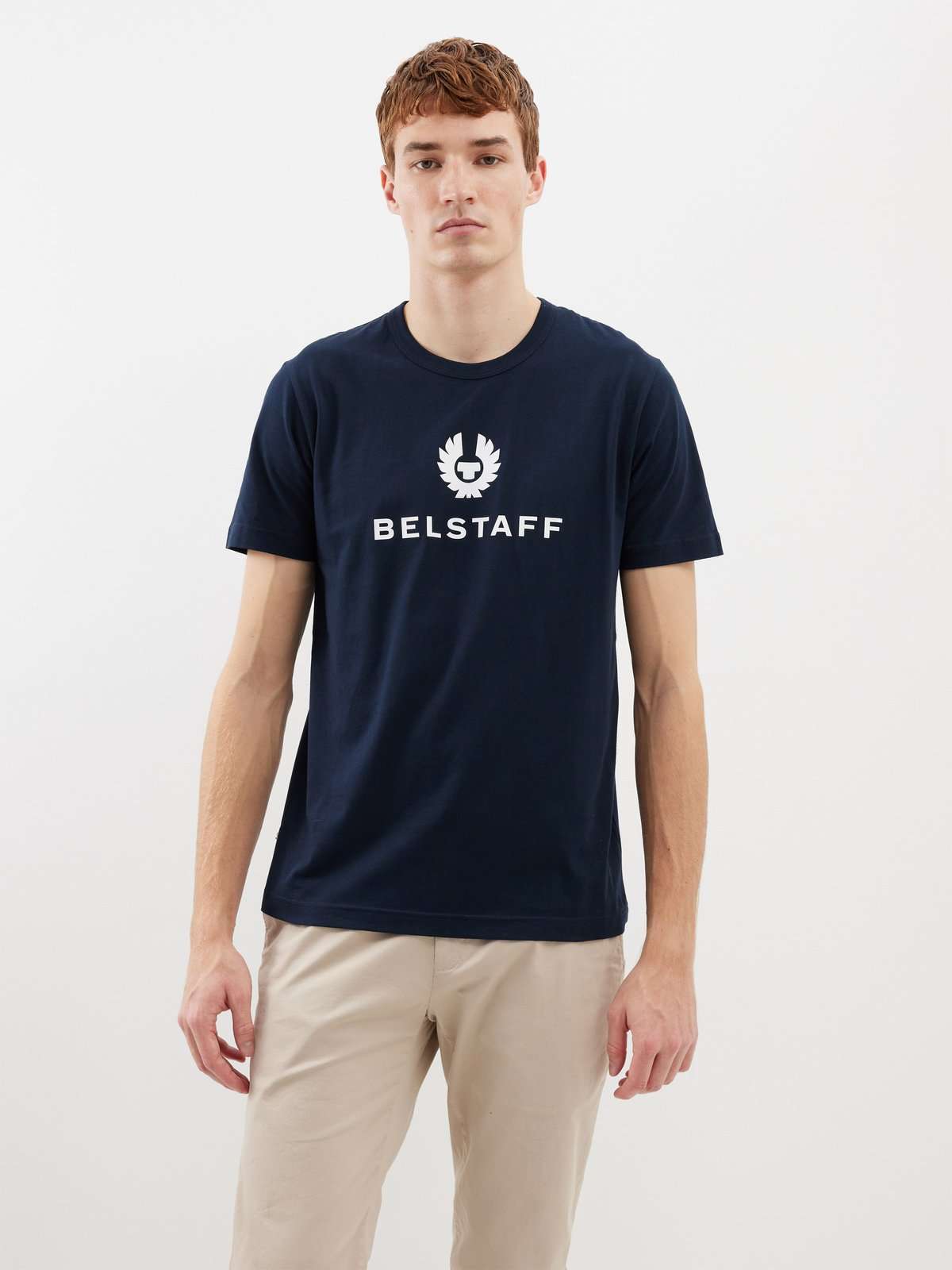 футболка из хлопкового джерси с фирменным логотипом