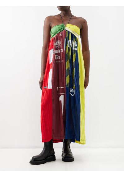 Платье макси Futebol из переработанного материала с воротником-халтер