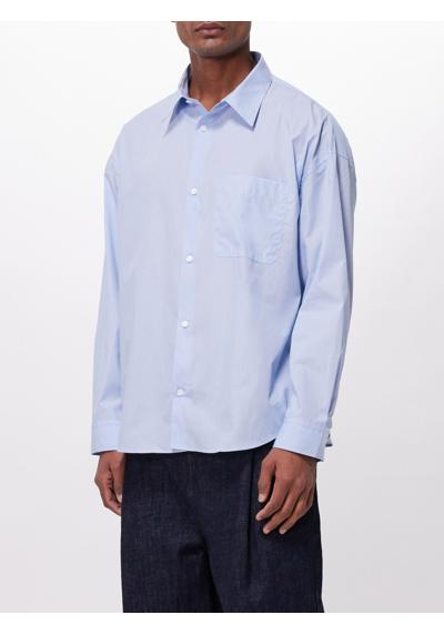Рубашка из хлопкового поплина с накладными карманами