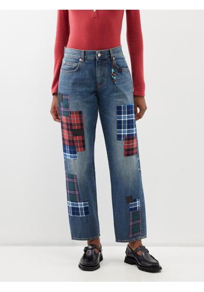 джинсы прямого кроя Jill с аппликацией в стиле пэчворк