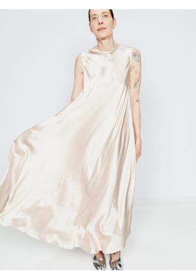 Платье-комбинация из шелкового атласа со вставками