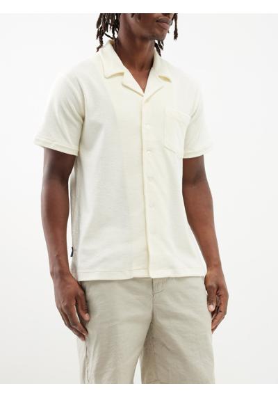 Рубашка из хлопковой махры с кубинским воротником
