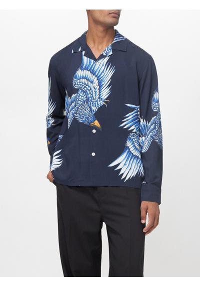 рубашка Avery из вискозы с птичьим принтом