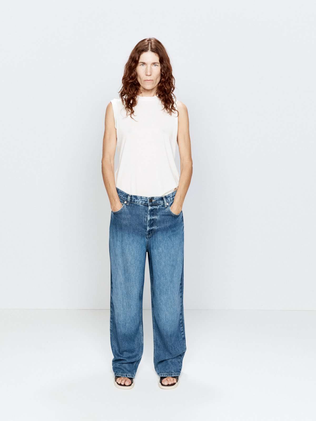 мешковатые широкие джинсы из лиоцелла