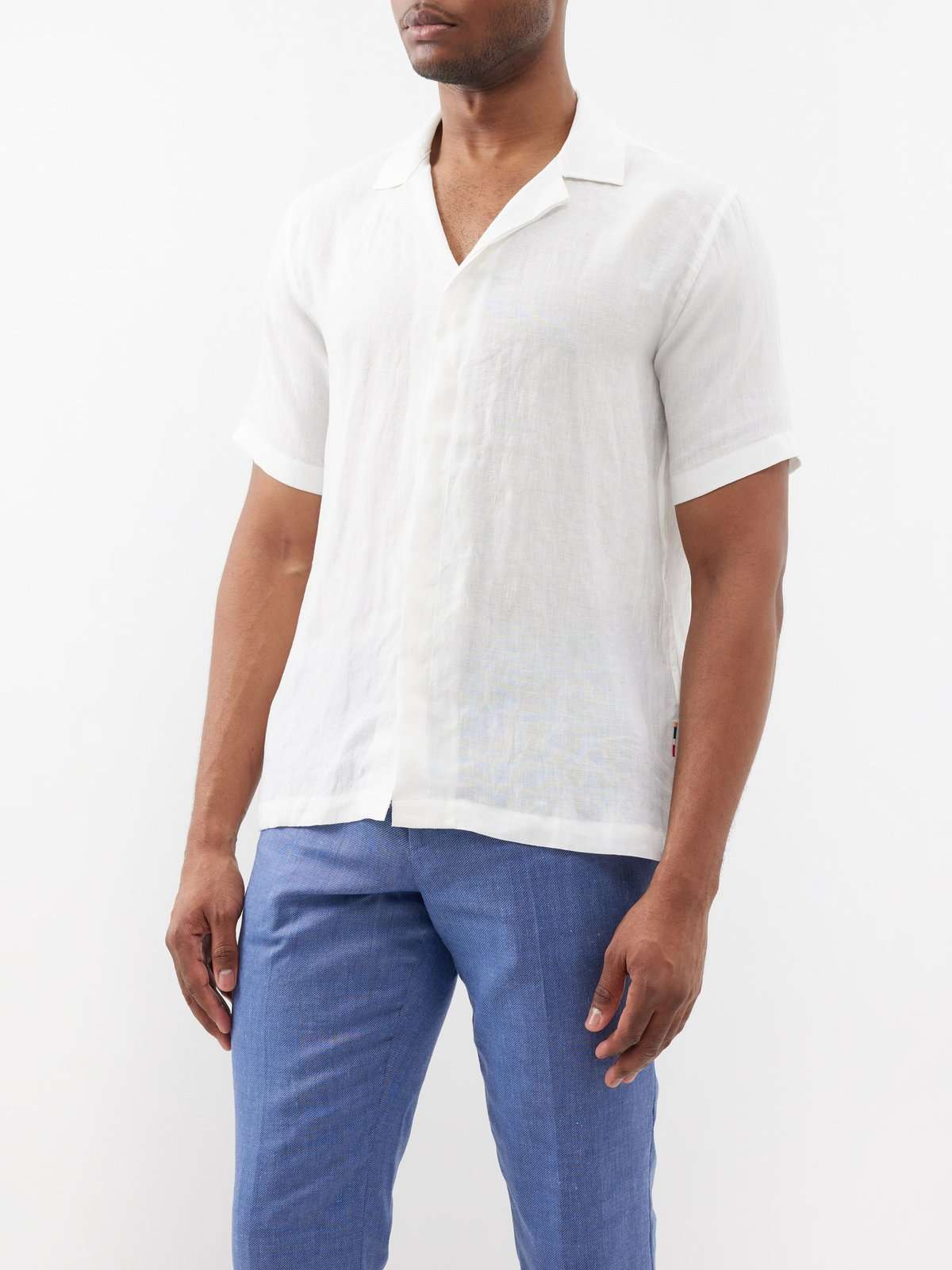 Льняная рубашка Maitan с короткими рукавами