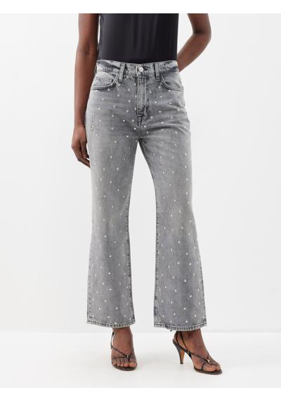 Укороченные джинсы Le Jane прямого кроя с заклепками