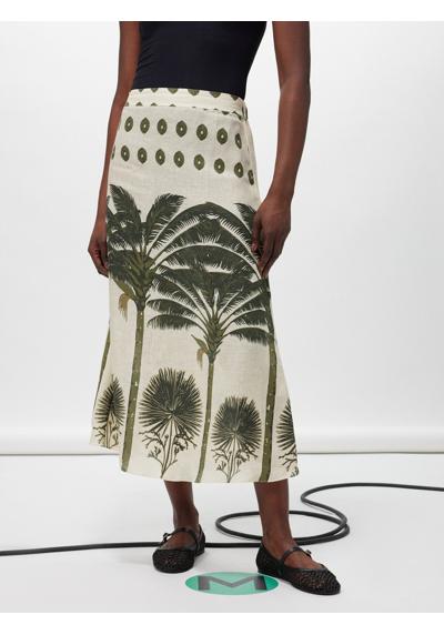 льняная юбка Beatrice с принтом пальм