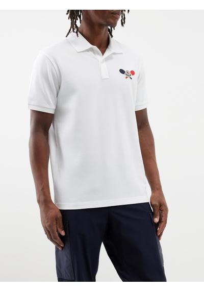 рубашка-поло из хлопкового пике с вышитым логотипом Tennis