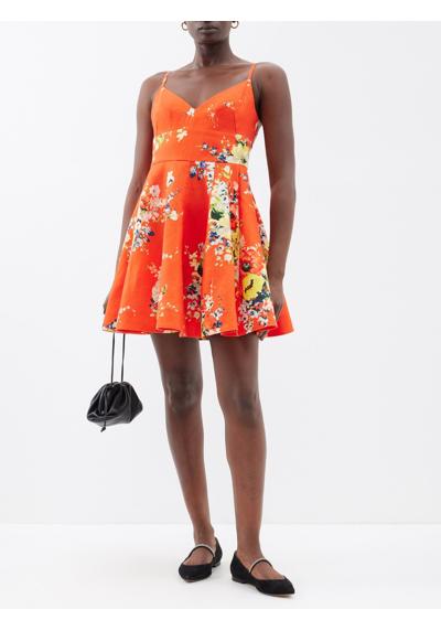 Льняное платье мини Alight с цветочным принтом