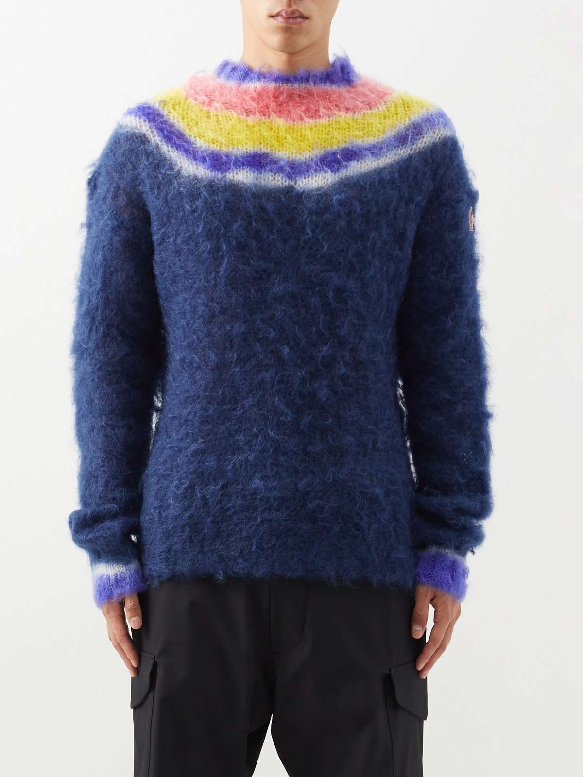 Полосатый свитер из мохера