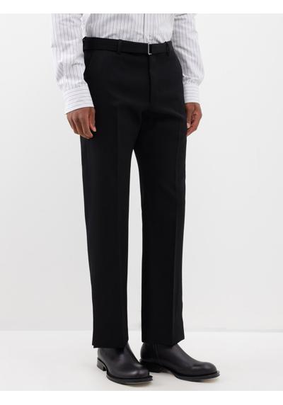 Шерстяные костюмные брюки с вентилируемыми манжетами