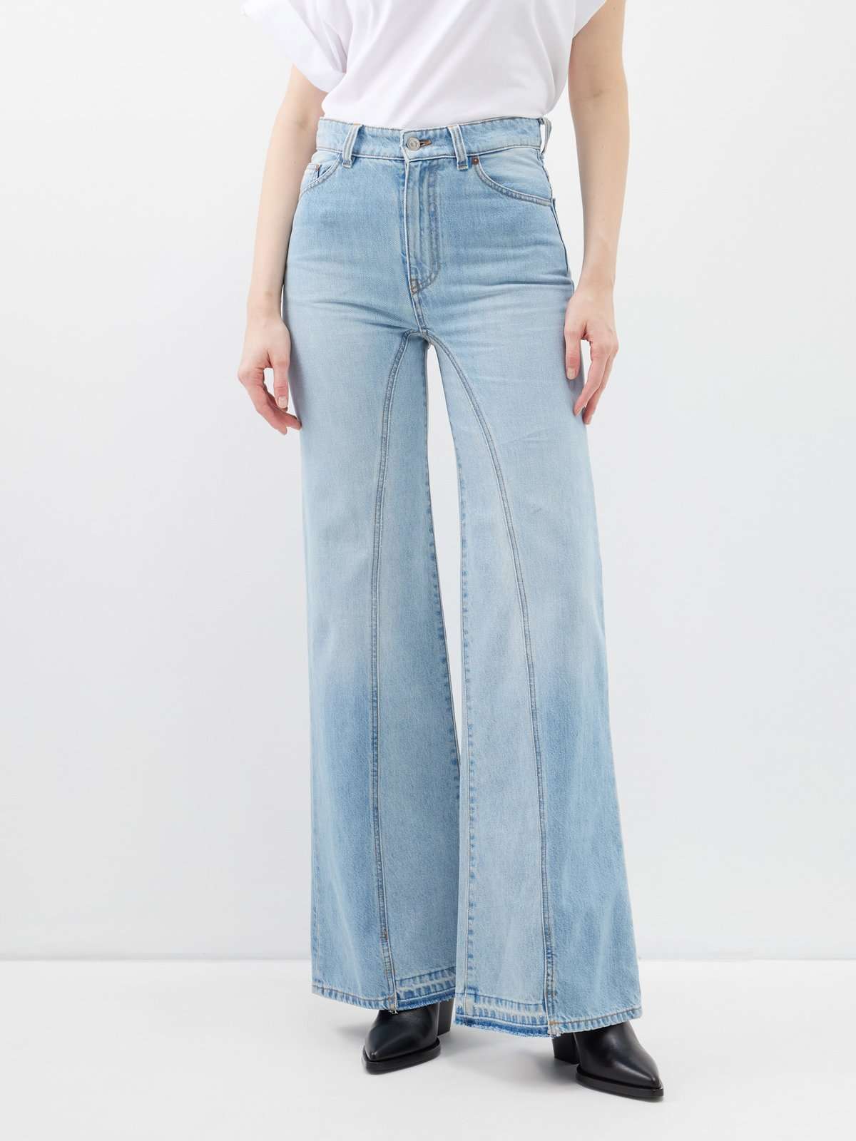 джинсы широкого кроя Bianca с центральным швом