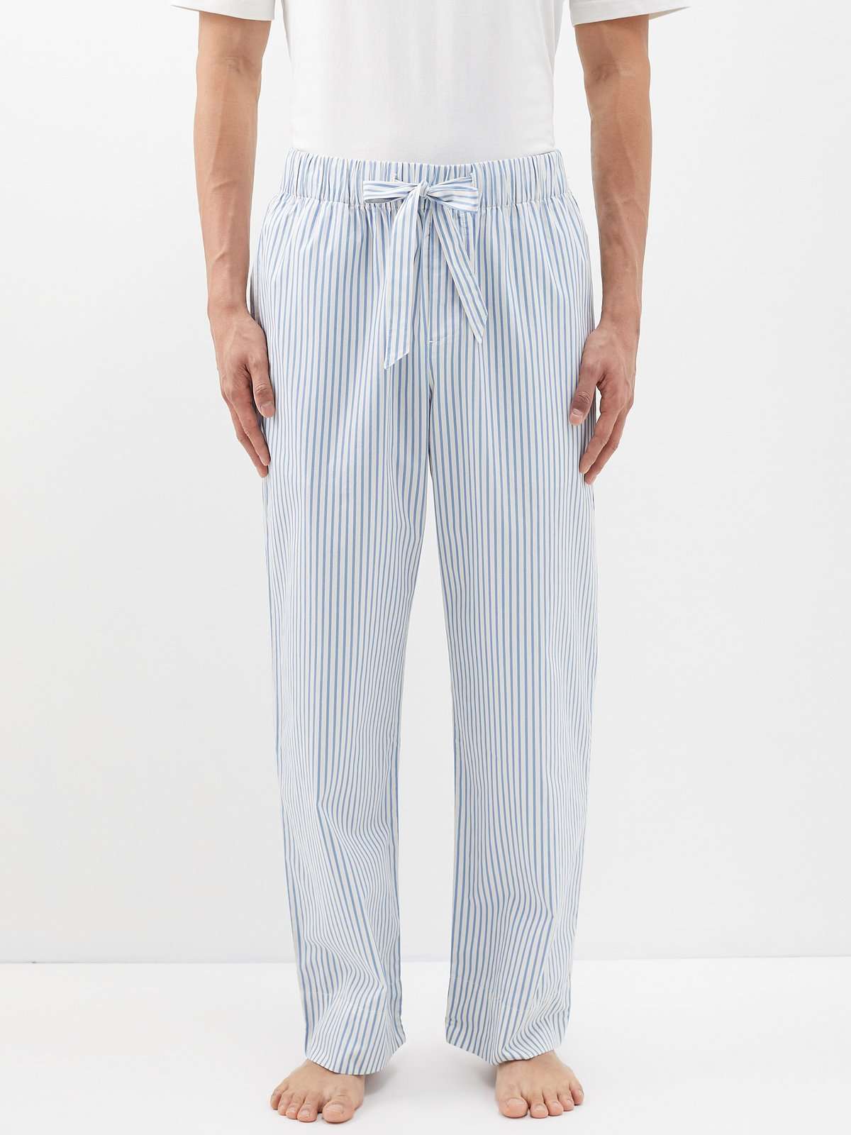 Полосатые пижамные брюки из органического хлопка