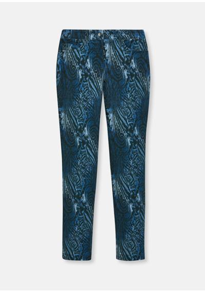 Бархатистые эластичные брюки с рисунком пейсли.
