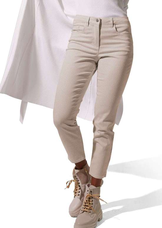 Джинсы в мелкую полоску