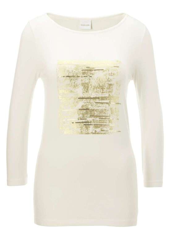 Рубашка из принтованного трикотажа с рукавами 3/4